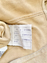 Vintage Italian Made Sandstone Suede Shirt - S