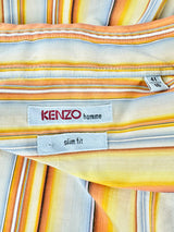 Kenzo Homme Yellow & Orange Striped Slim Fit Shirt - 41