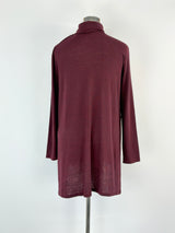Studio.W Maroon Mock-Neck Long Sleeve Top - L