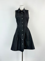 Staud Black Sleeveless Polyester Shirt-Dress - AU8/10