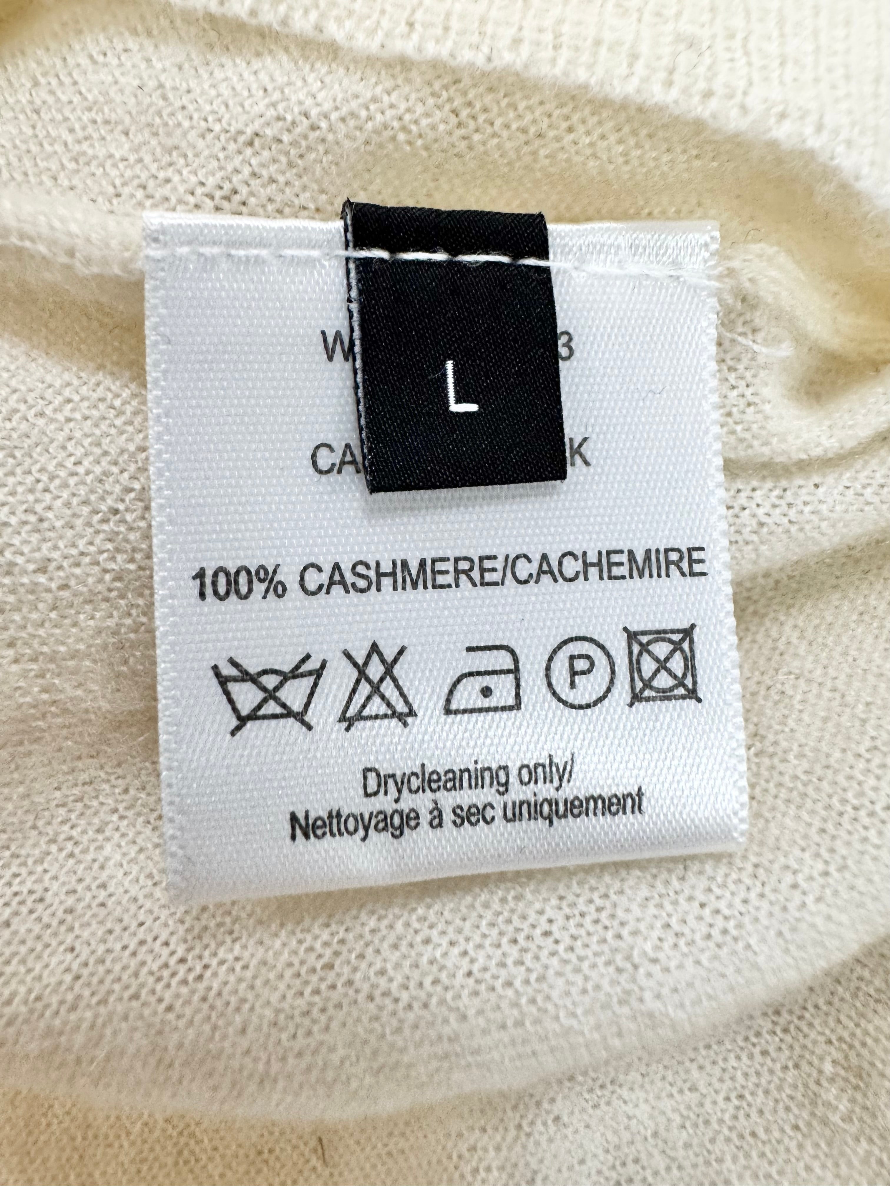 Joseph Cream & Black Trim Cashmere V-Neck Tunic - AU12