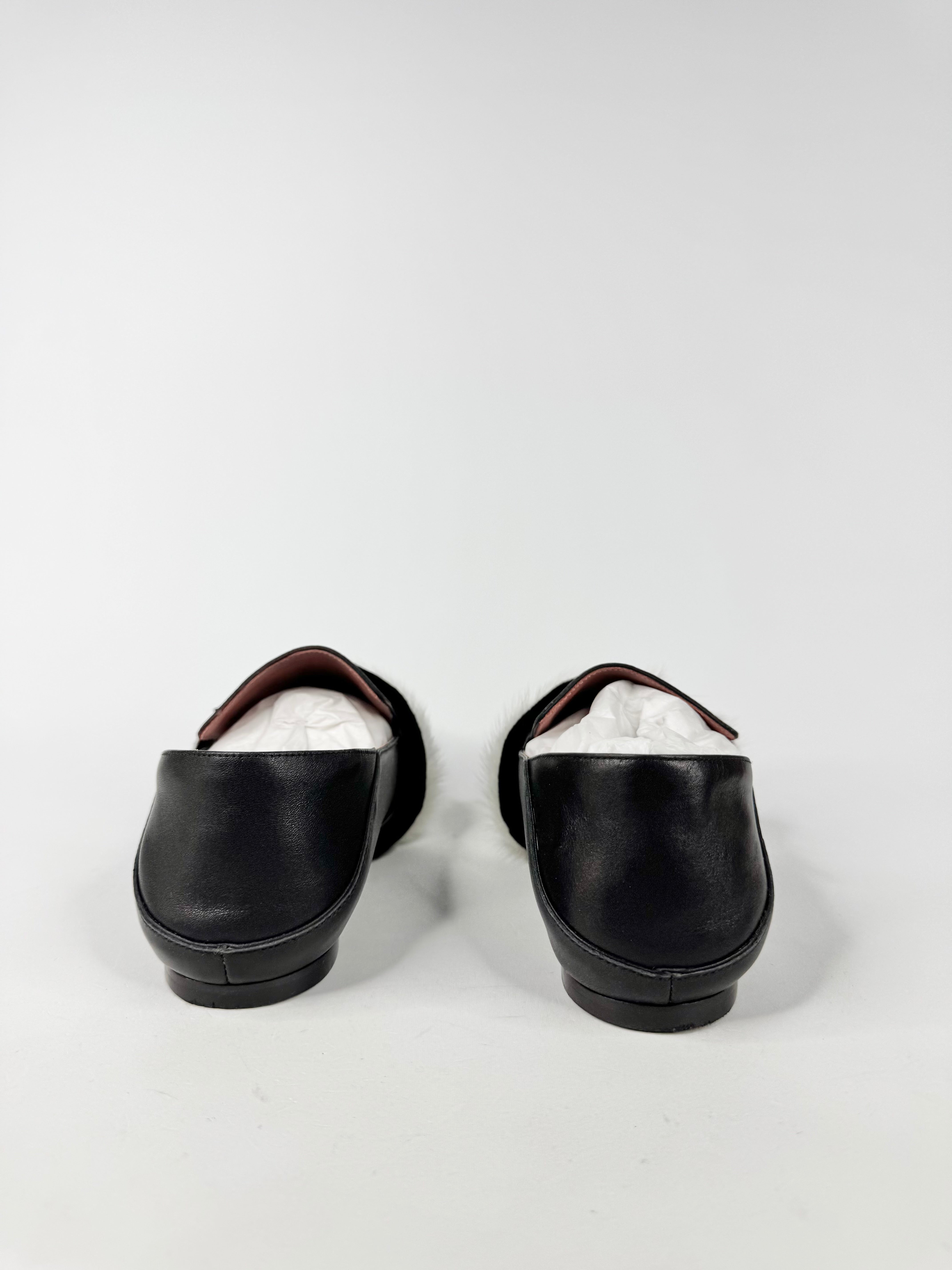 Bally Black & White 'Hamelia' Pointed Toe Mules - EU39