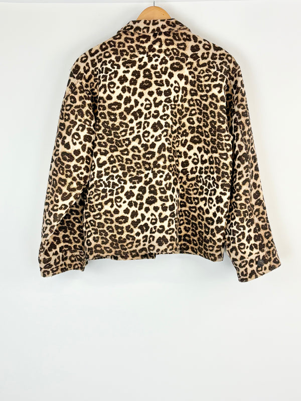 Anine Bing Leopard-Print 'Flynn' Jacquard Jacket - AU4/6