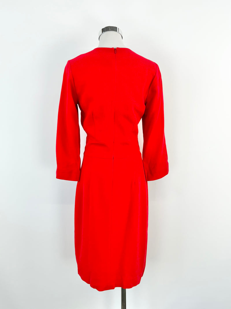 Jaeger Crimson Crepe Midi Dress NWT - AU10