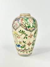 Antique Hand Painted Tall Floral Porcelain Vase
