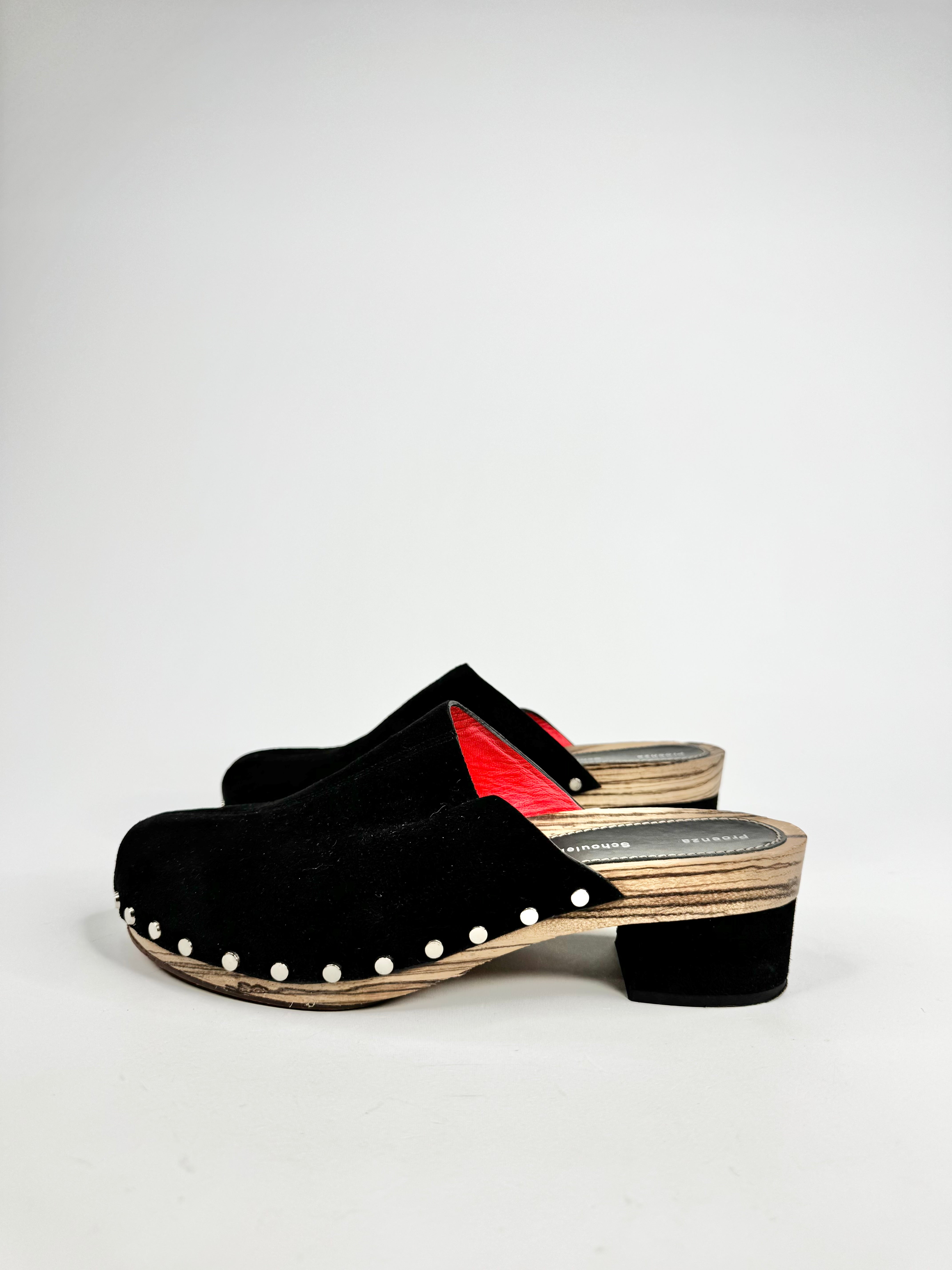 Proenza Schouler Black Suede Clogs - EU37/38