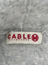 Cable Melbourne Grey Mohair & Wool Blend Cardigan - AU12