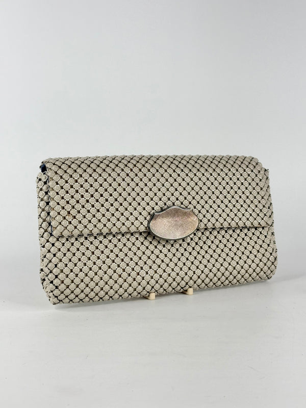 Vintage Oroton Glomesh Pearl-White Purse