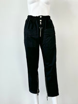 Isabel Marant Black Ruffle Waist Slacks - AU8