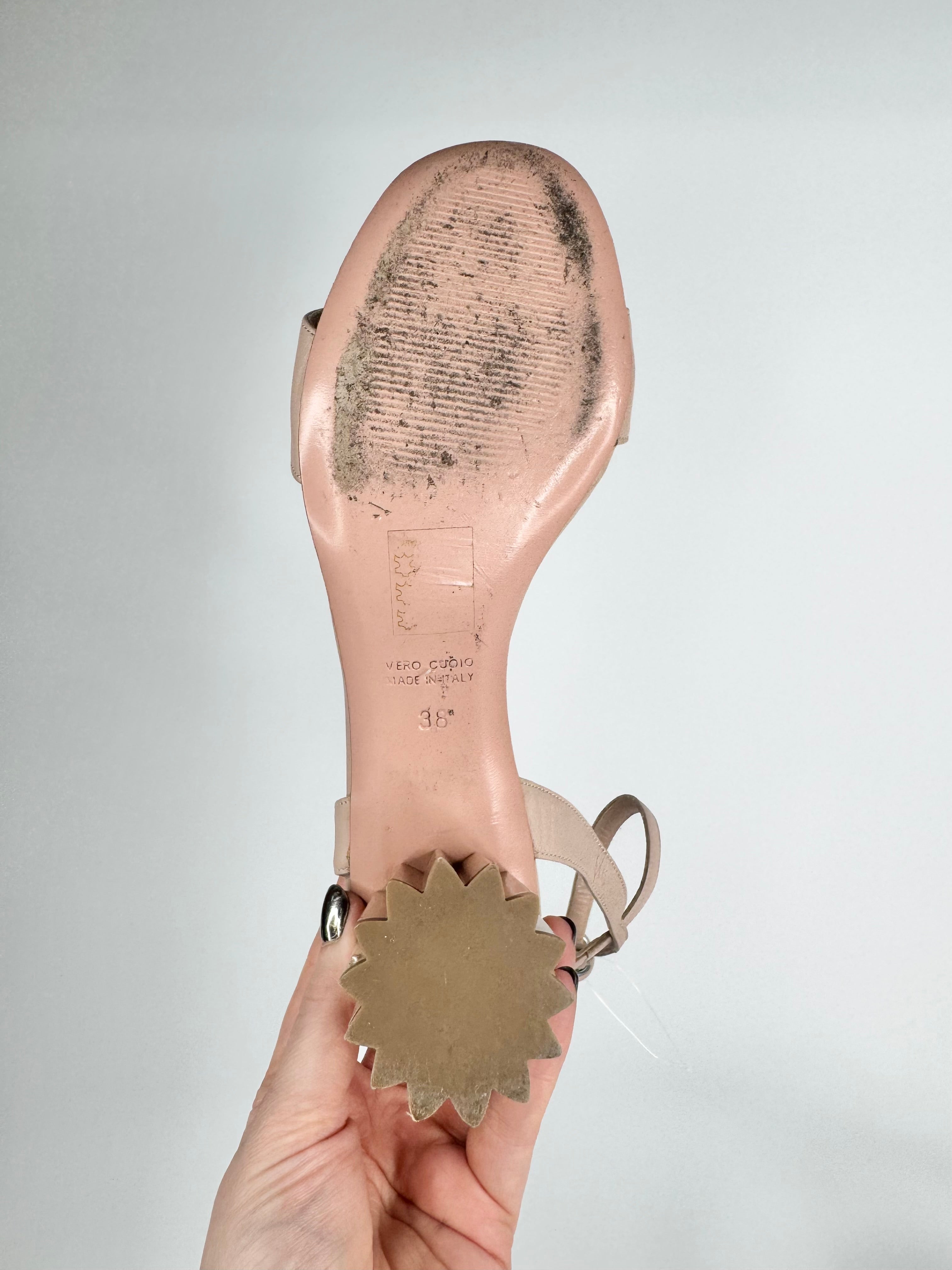Bianca Buccheri Pastel Peach Sandals - EU38