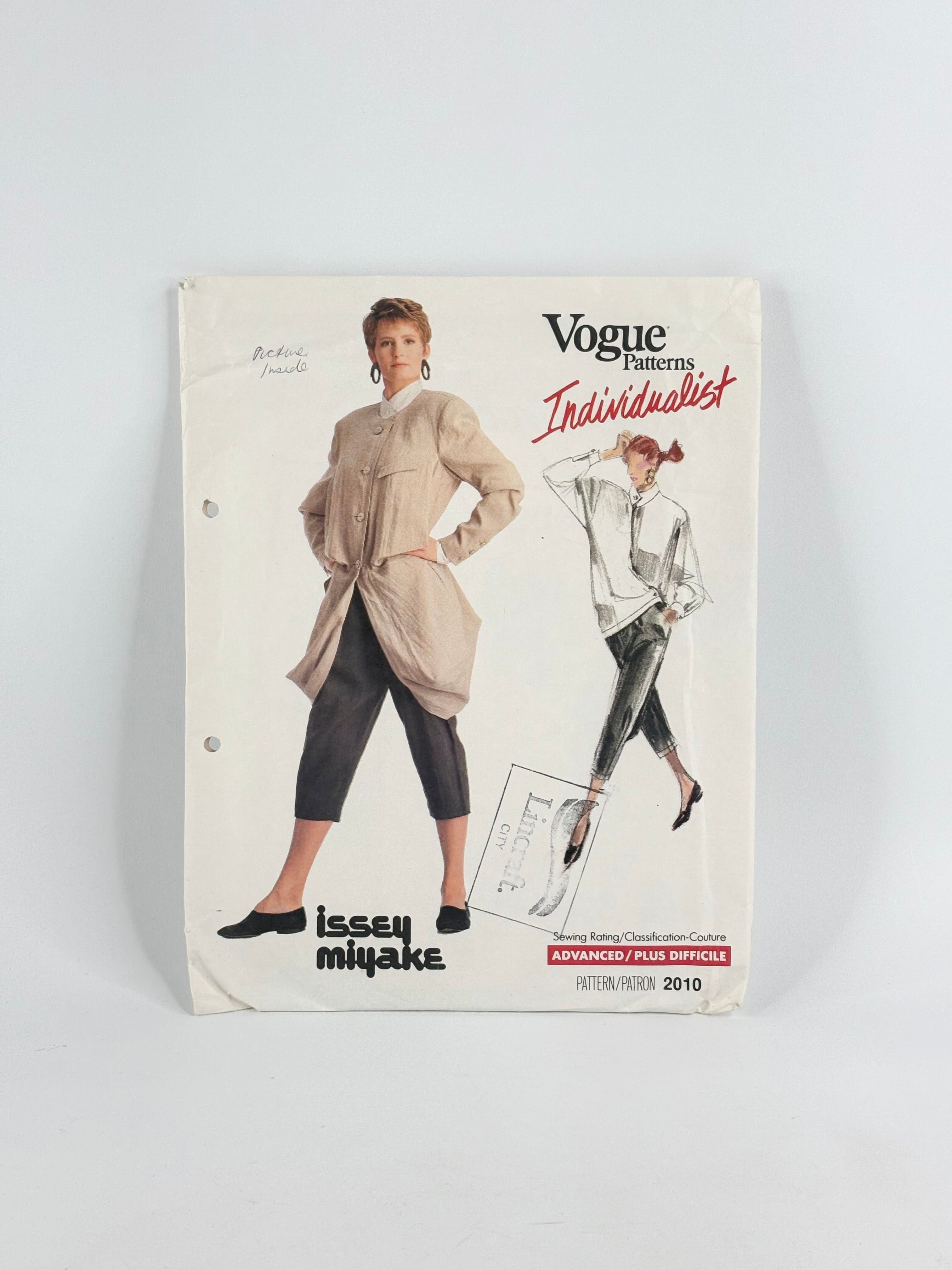 Vogue Patterns Individualist Issey Miyake Jacket, Shirt & Pants: No. 2010 - Size 6/16