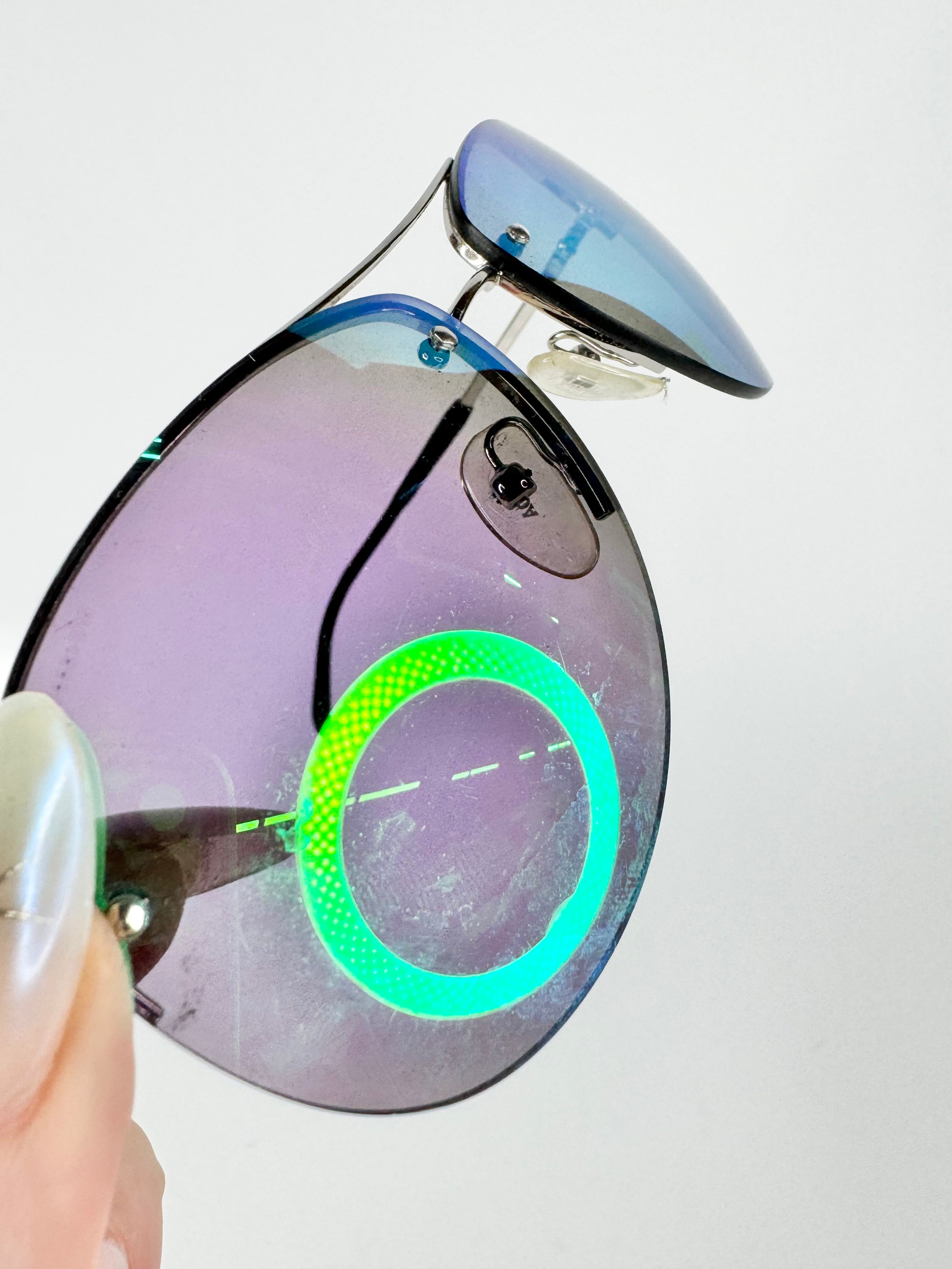 Prada Linea Rossa Blue Mirrored Sunglasses