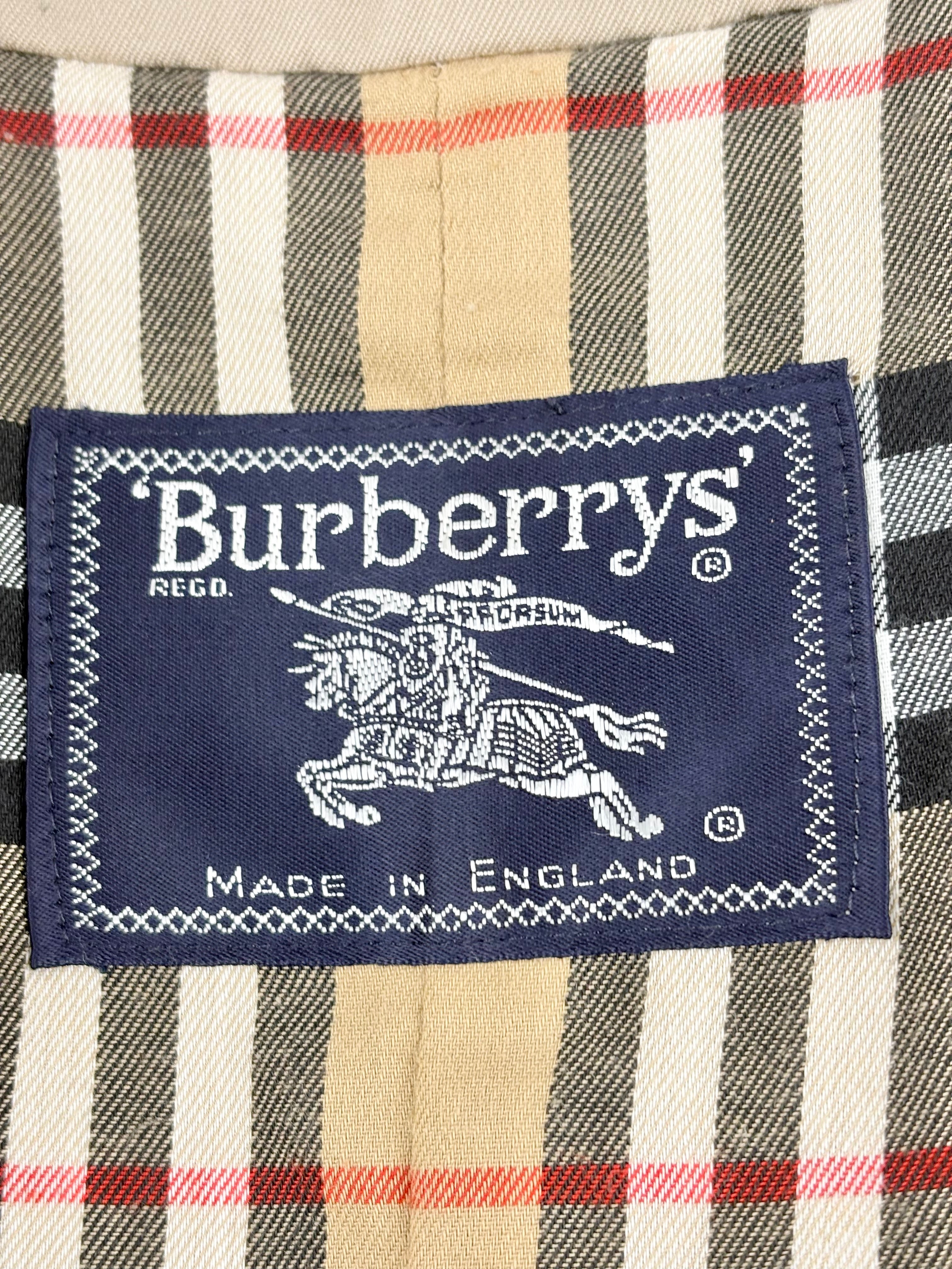 Burberrys Vintage 90s Beige Trench Coat - AU14/16