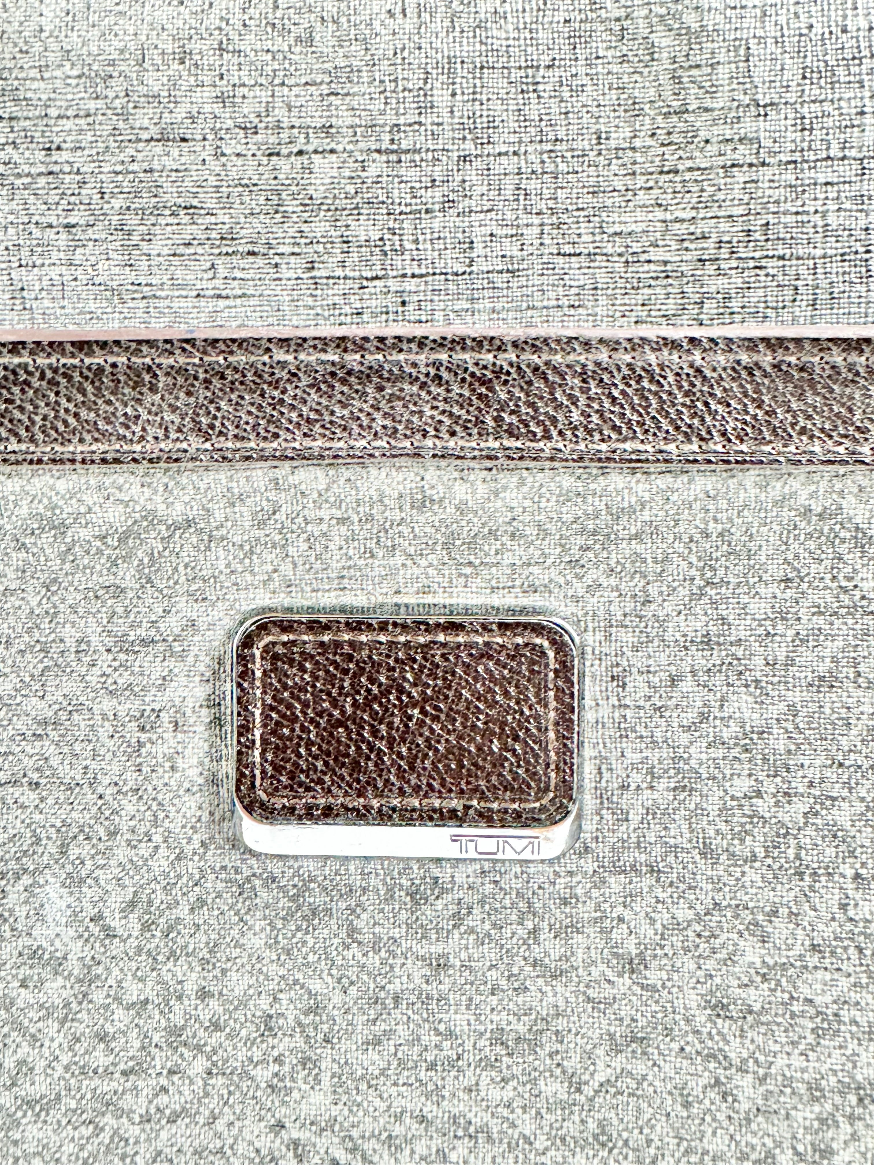 Tumi Black & Brown Fabric & Leather Laptop Case