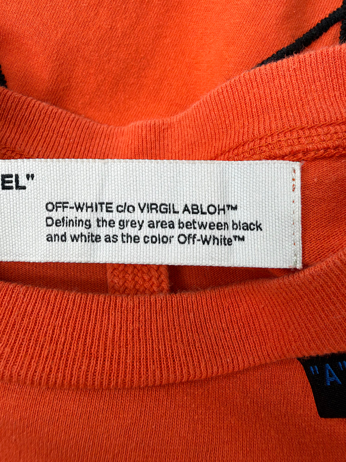 Off-White Tangerine Abstract Arrows Cotton T-Shirt - XXS