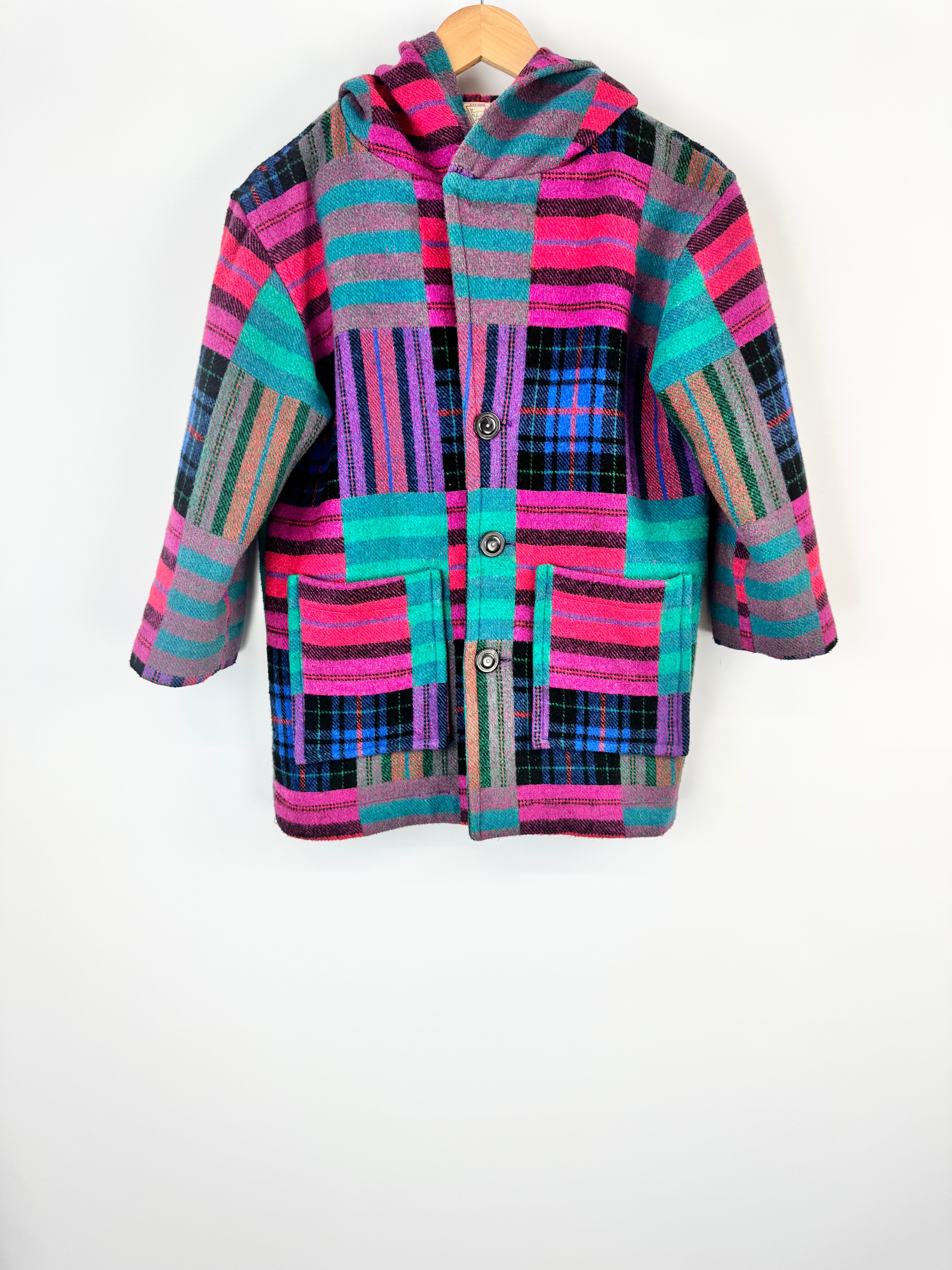 Vintage Joey Jeans Purple Red & Teal Coat - AU10