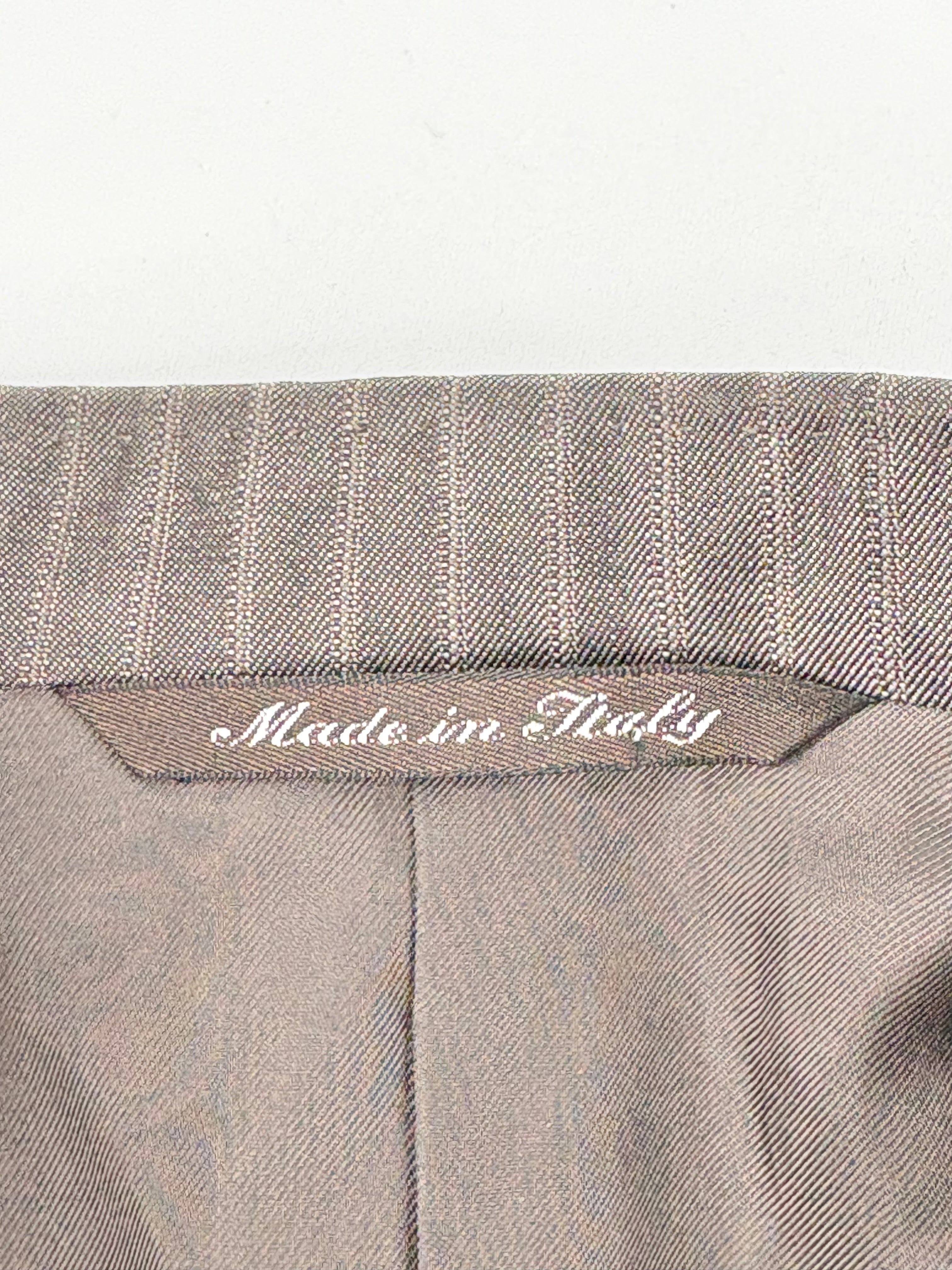Canali Umber Striped Wool Blazer - 48R