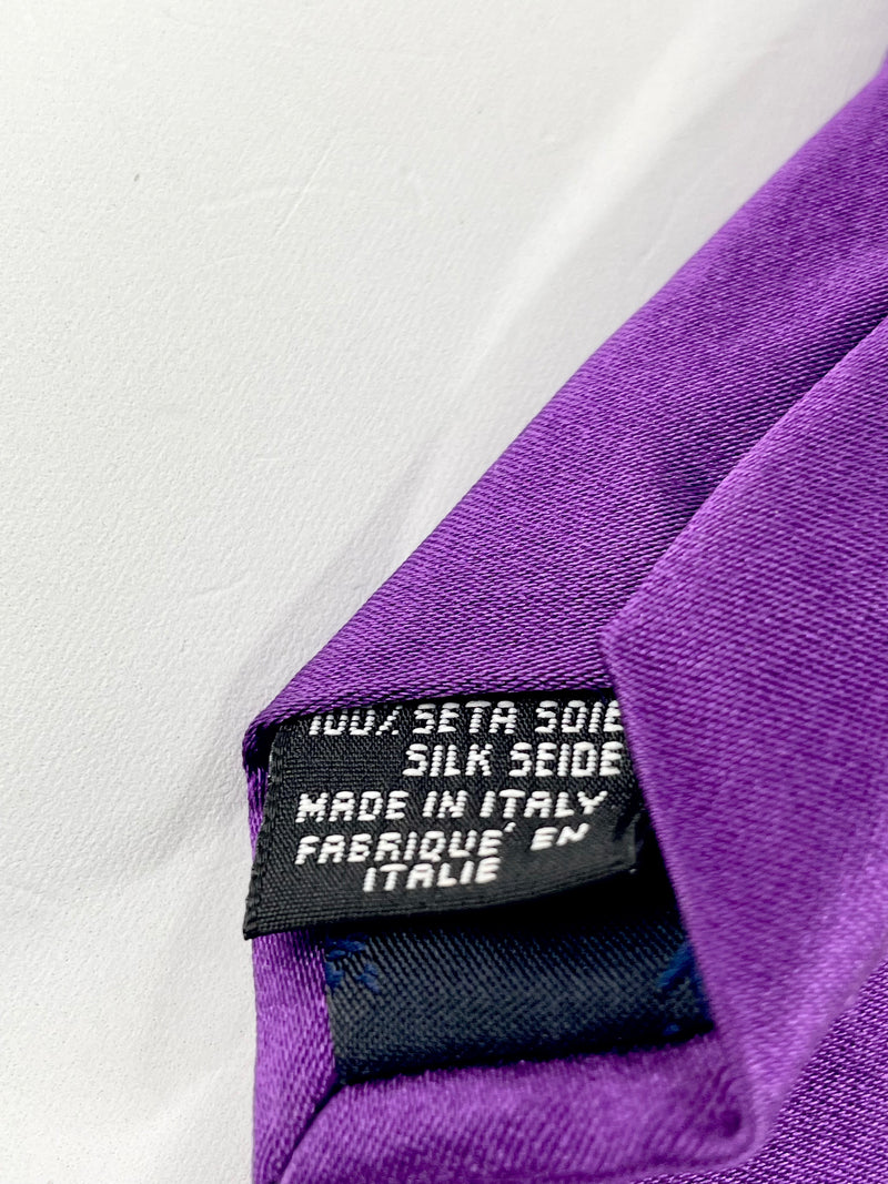 Kenzo Purple Satin Silk Tie