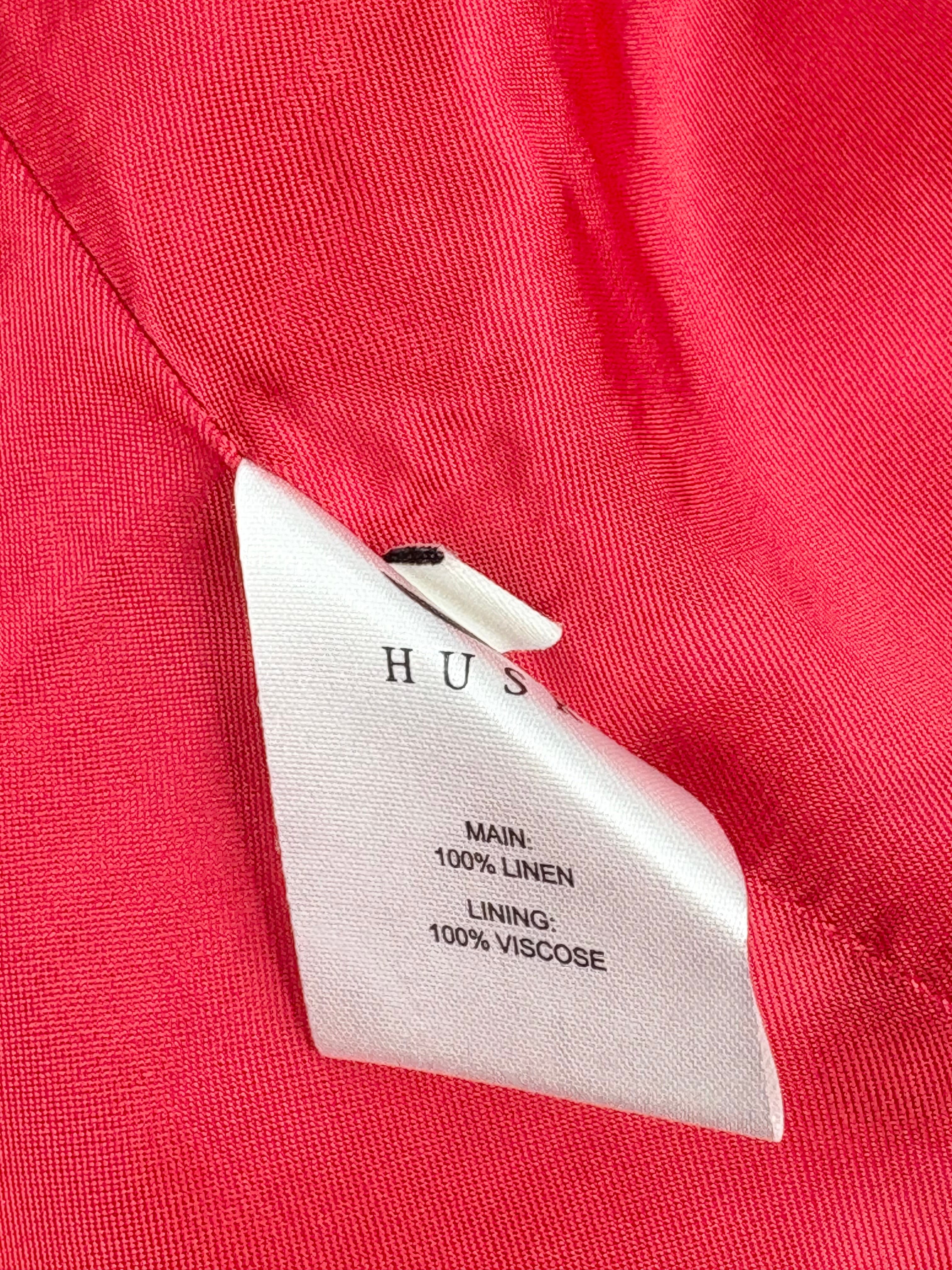 Husk Red Textured-Linen Blazer & Pants Set - AU8