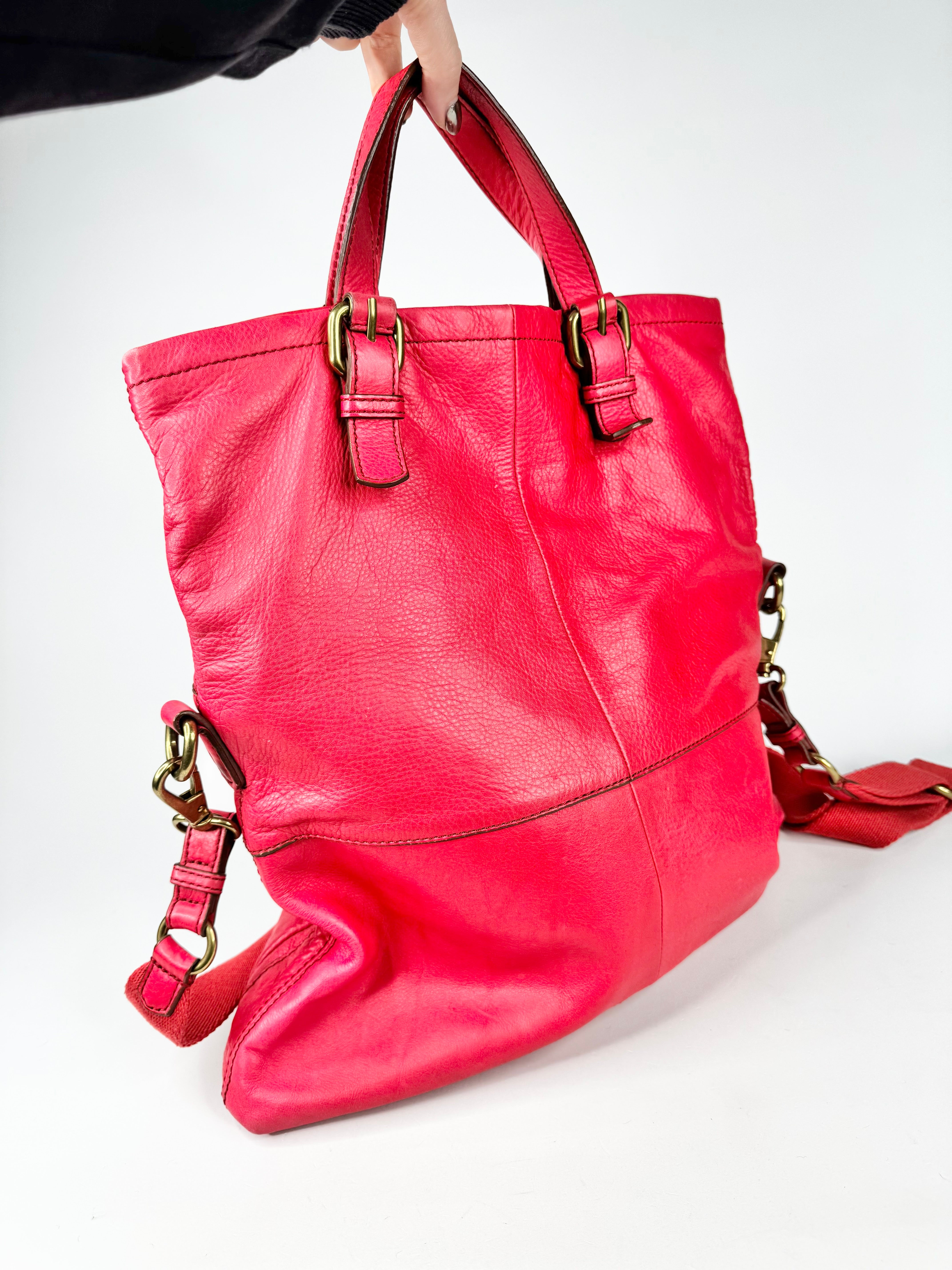 Fossil Deep Sea Coral Red Shoulder Bag
