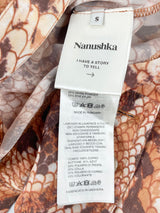 Nanushka Snake Scale Print Long Sleeve Shirt - AU8