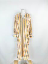 Lee Mathews Striped V-Neck Dress - AU8/10