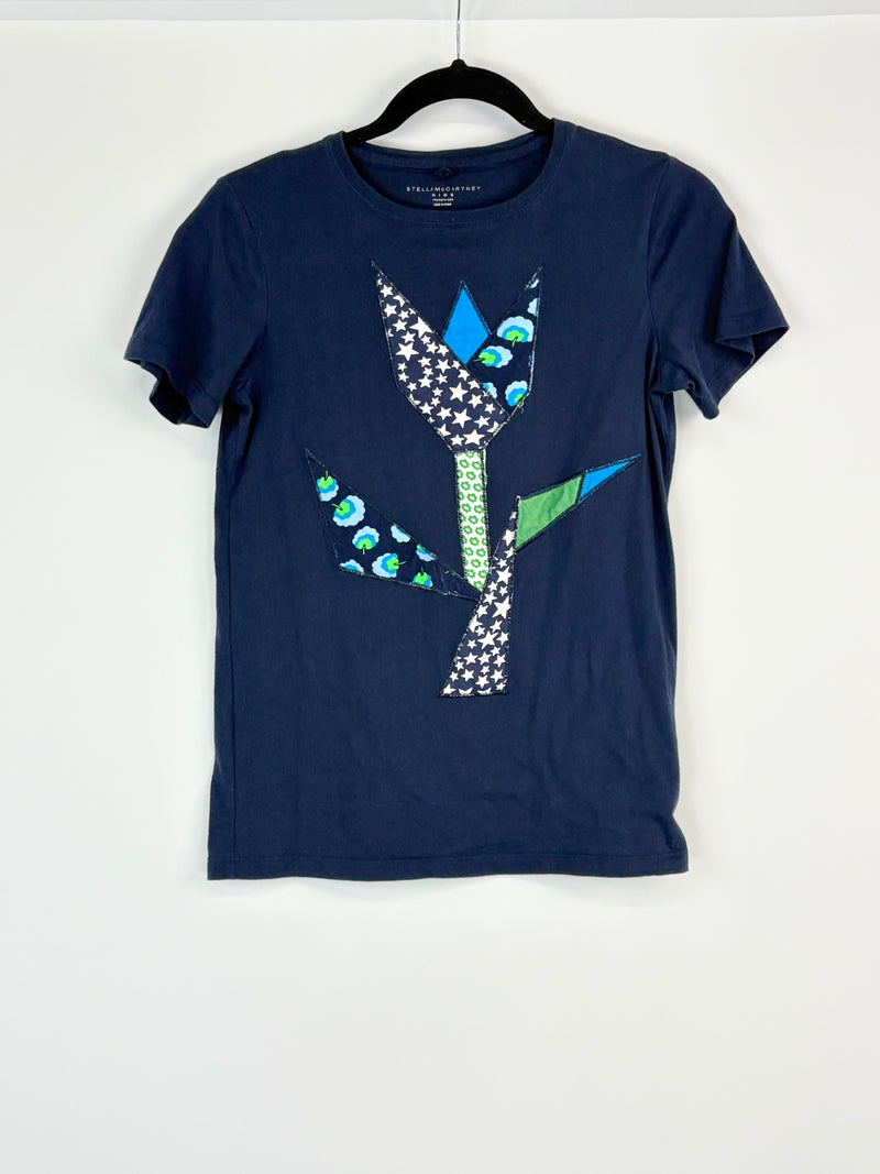Stella McCartney Kids Navy Blue Applique Top - 14ans