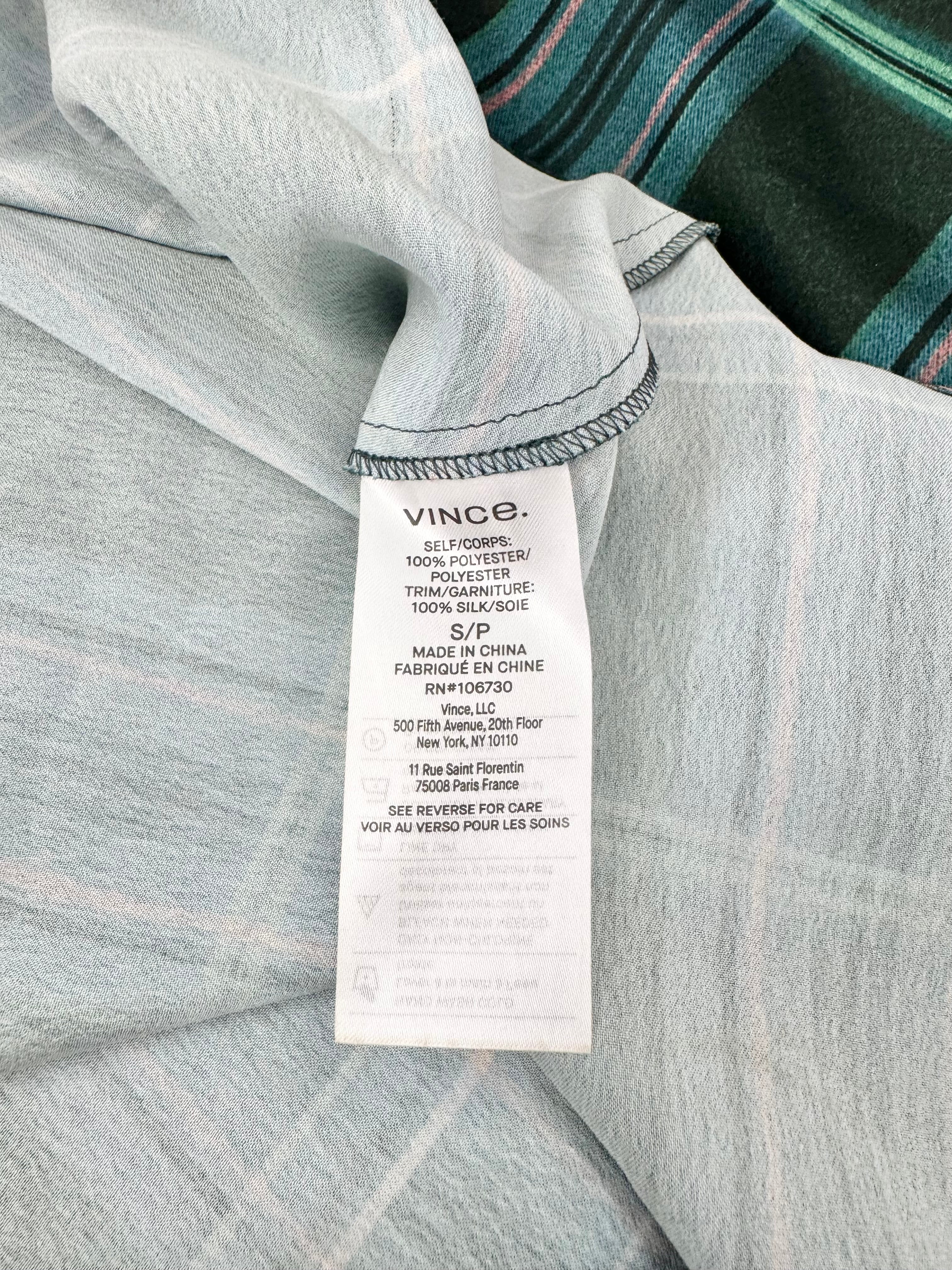 Vince Green Plaid Slip Dress - AU8/10