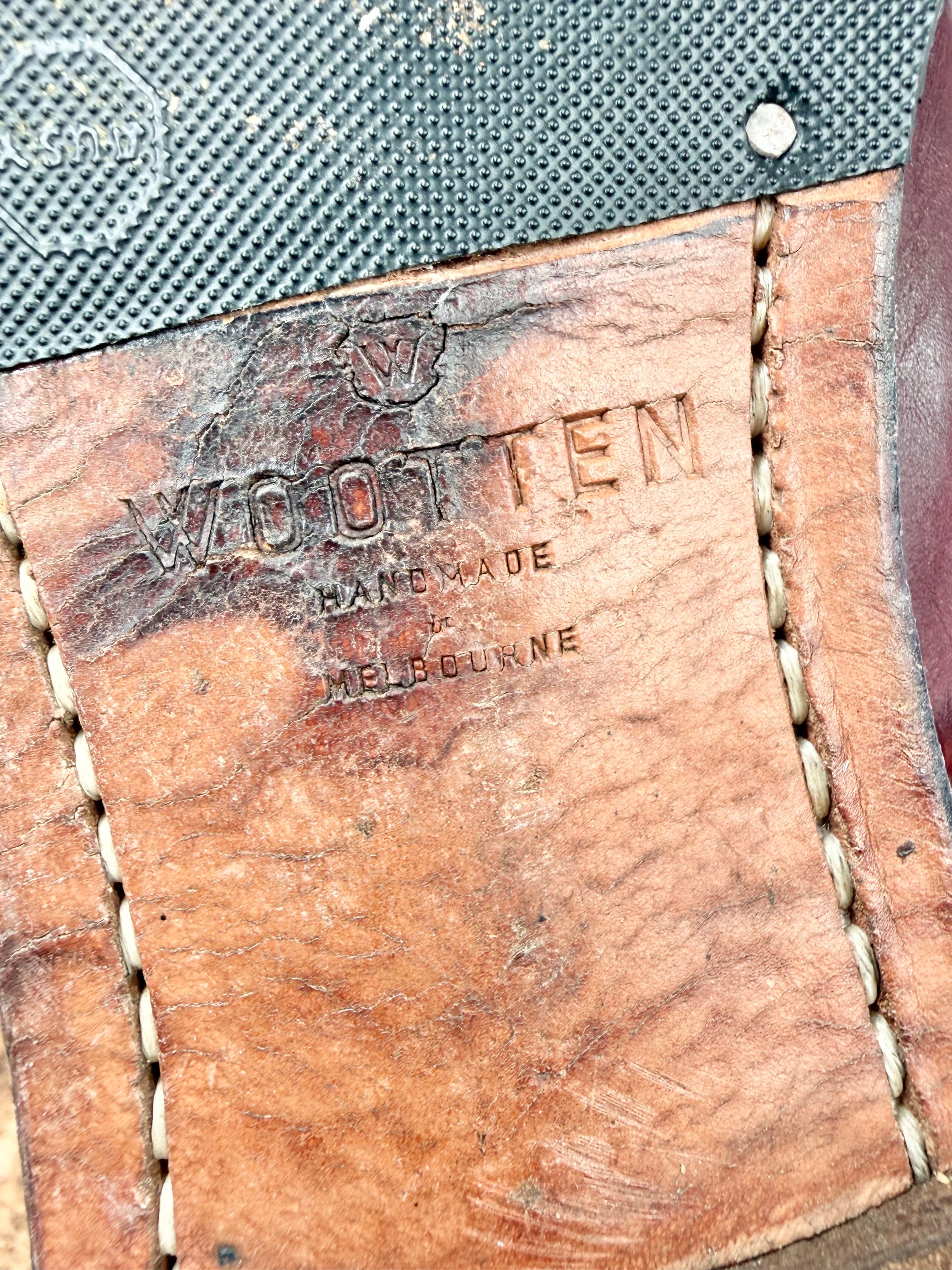 Wootten Burgundy Handcrafted Leather Boots - EU39
