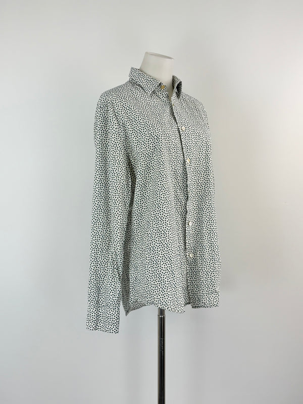 Paul Smith White & Black Strawberry Pattern Shirt - AU8/10