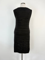 Lauren Vidal Black 'Tao' Tiered Shift Dress - AU10/12