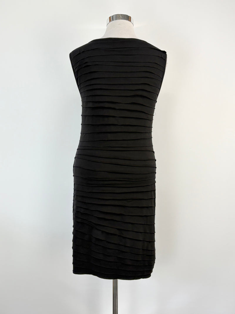 Lauren Vidal Black 'Tao' Tiered Shift Dress - AU10/12