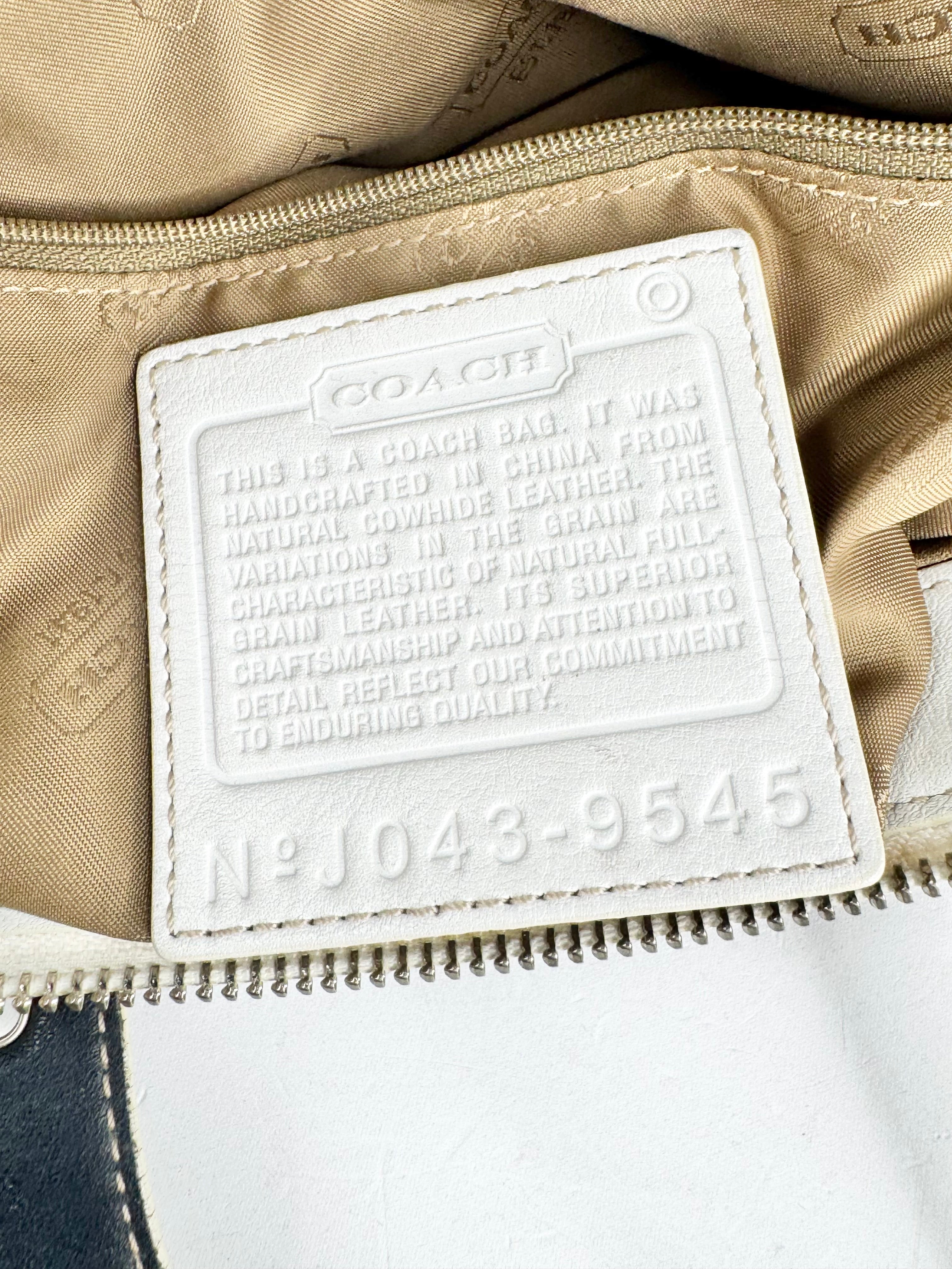 Vintage Coach Blue Black & White Shoulder Bag