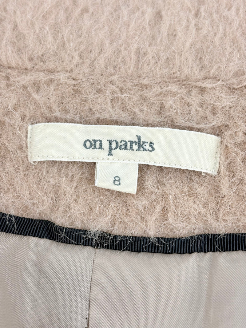 On Parks Taupe Wool & Mohair Blend Coat - AU8