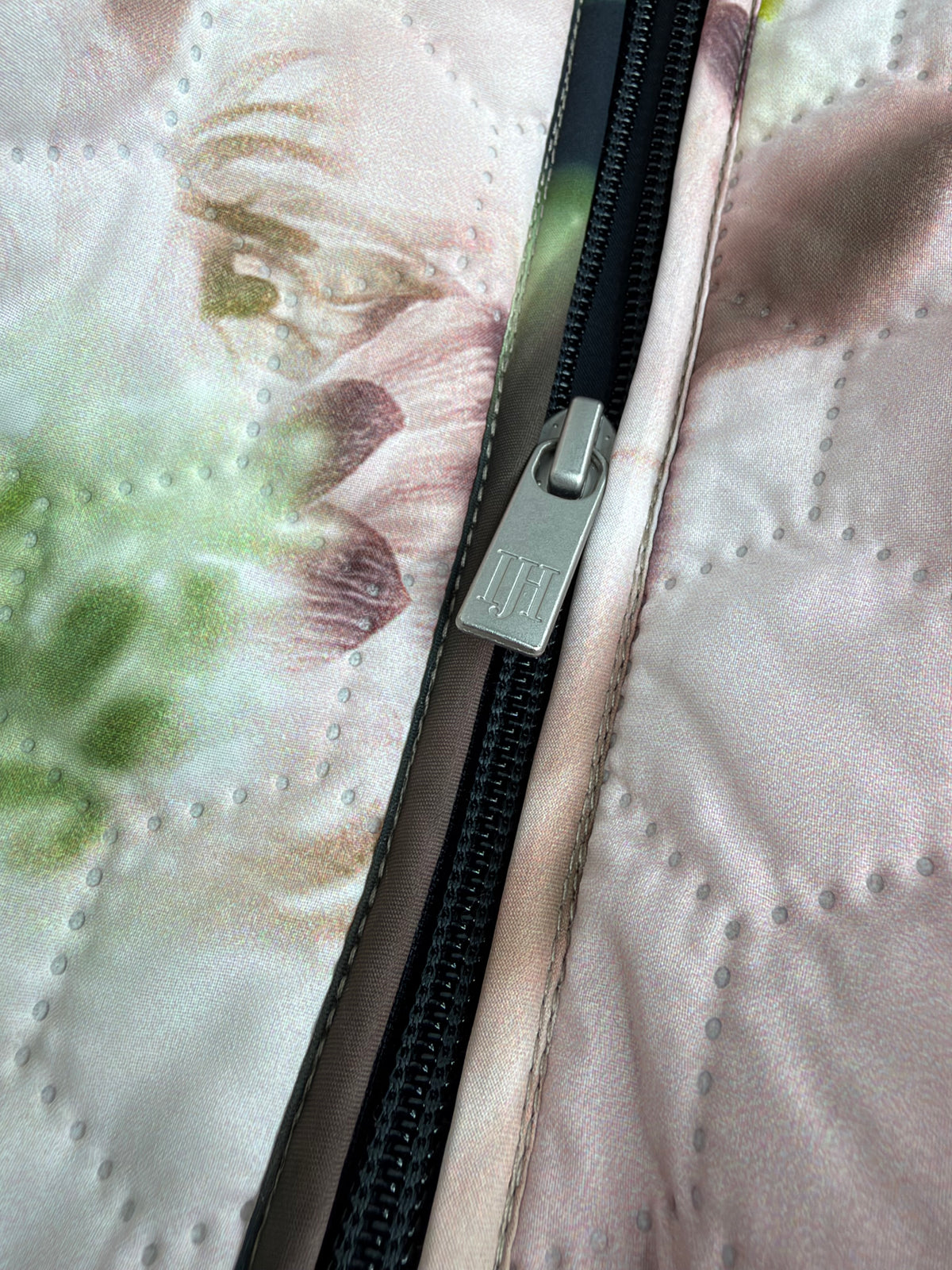 llse Jacobsen Pink & Green Honeycomb Quilted Jacket - AU8/10