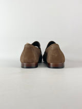 Aquila Chocolate Brown Suede 'Cavarra' Loafers - EU41