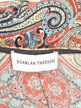 Scanlan Theodore Navy & Paisley Print Silk Jumpsuit - AU8