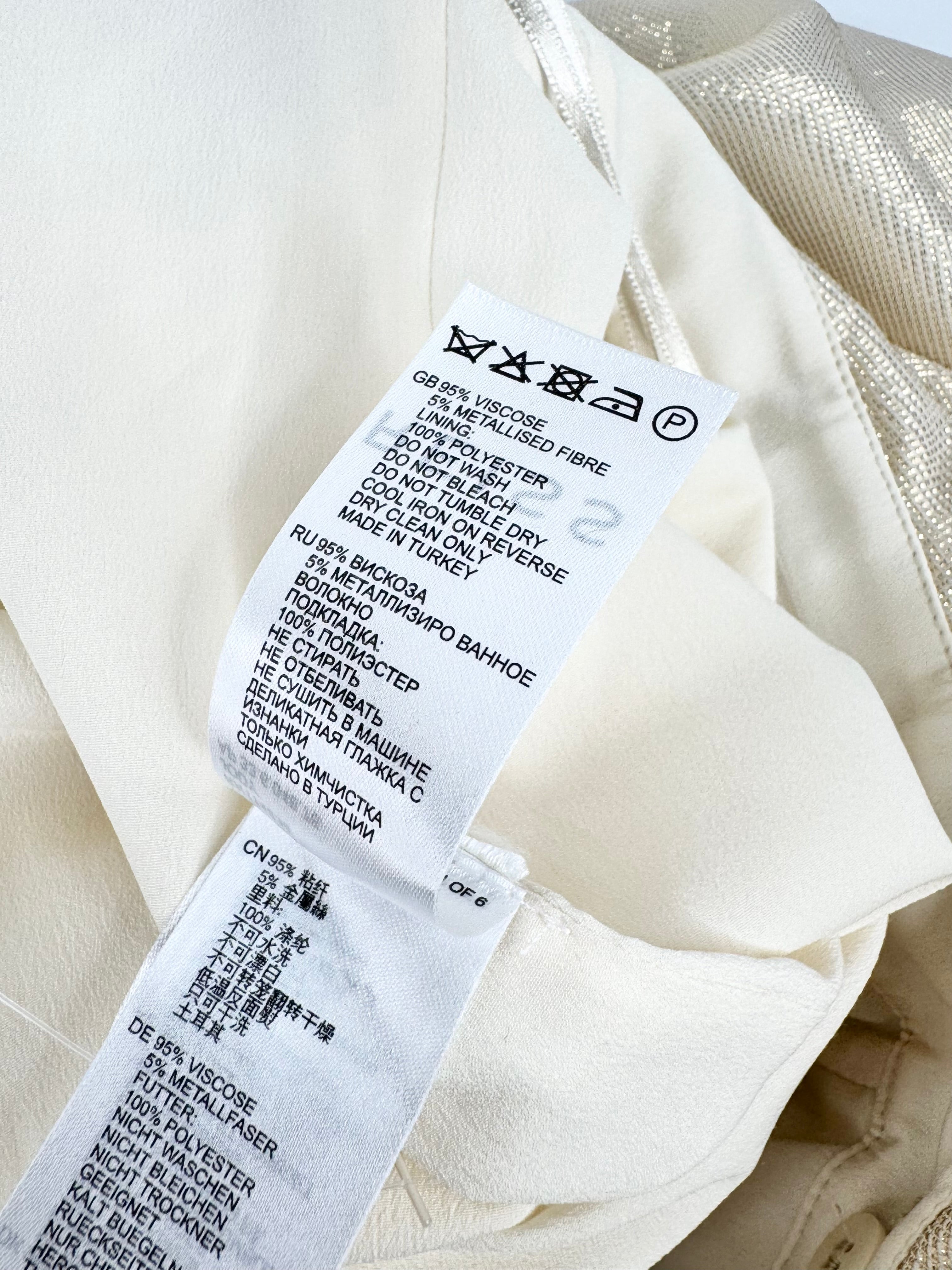 Reiss Pale Gold Metallic Jumpsuit - AU12