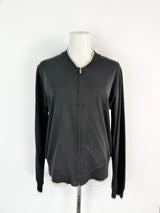 Kenzo Homme Black Cream Contrast Zippered Cardigan - XS