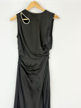 Rachel Gilbert Black Diamante-Encrusted Shoulder Gown - AU6