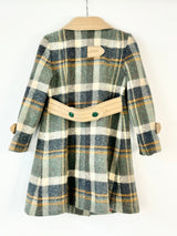 Vintage Emily Jane Green Tartan Coat - Child's 5/7