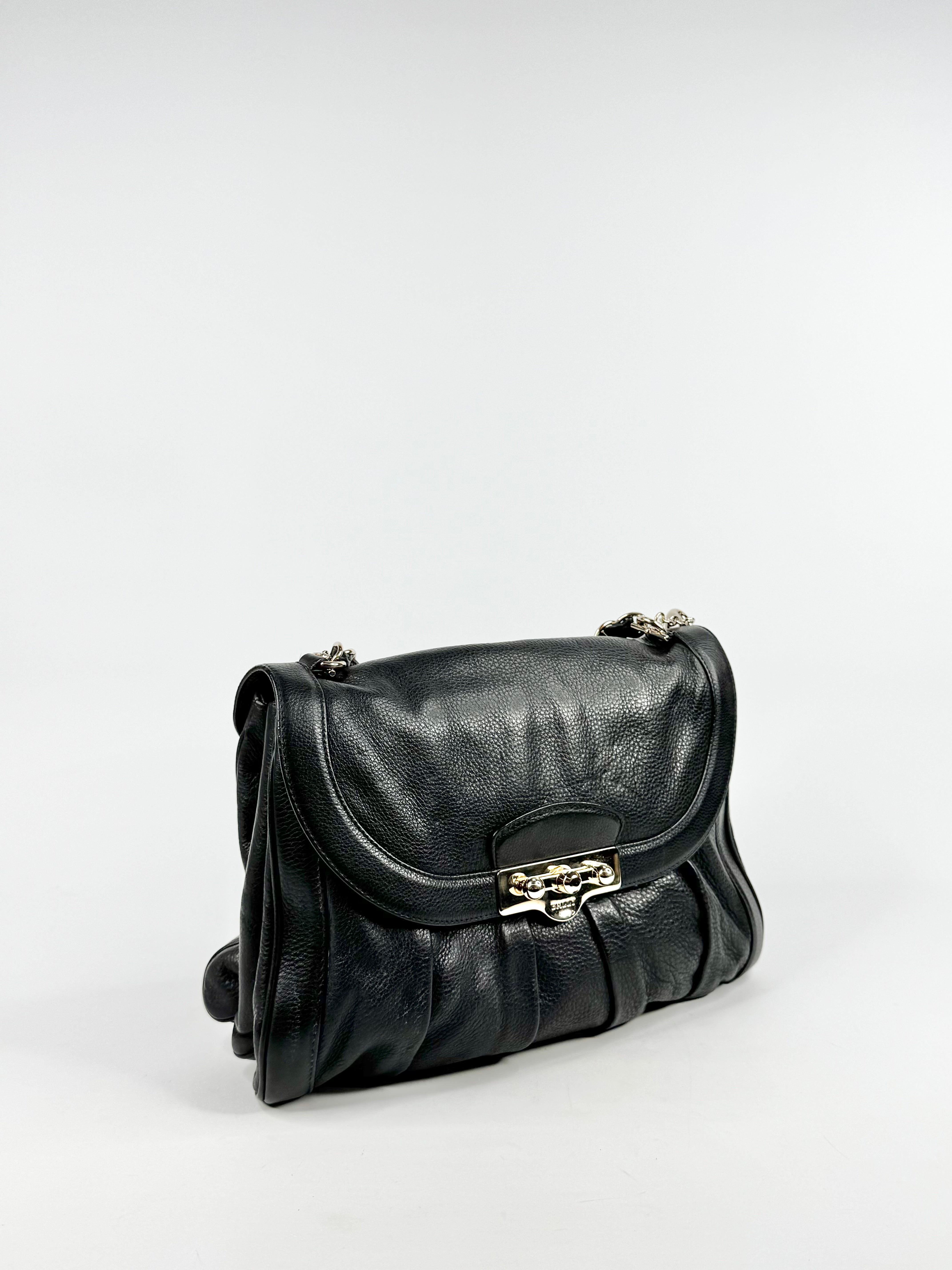 Bally Black Leather Shopper Shoulder Bag