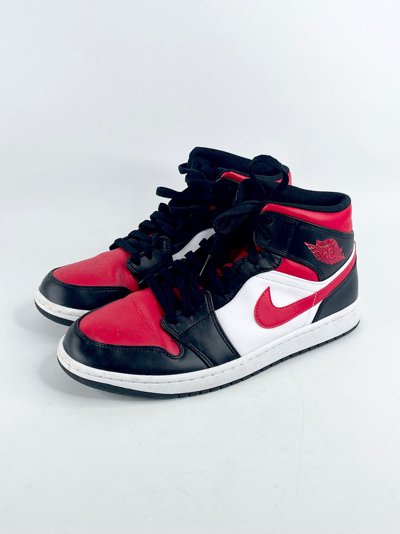 Air Jordan 1 Mid 'Bred Toe' Sneakers - EU44.5