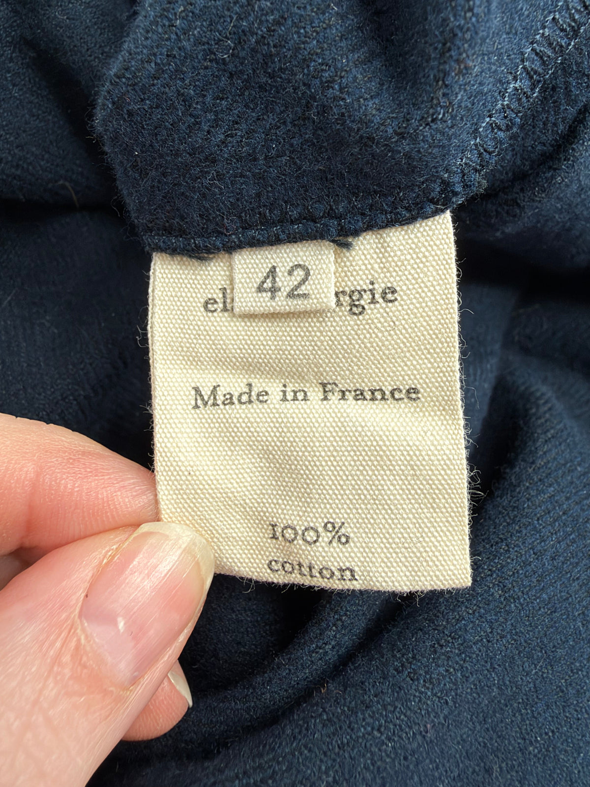 Elsa Esturgie Soft Cotton Wide Leg Navy Drawstring Slacks - AU10/12