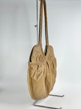 Elise Caarels Tan Leather Braided Shoulder Bag