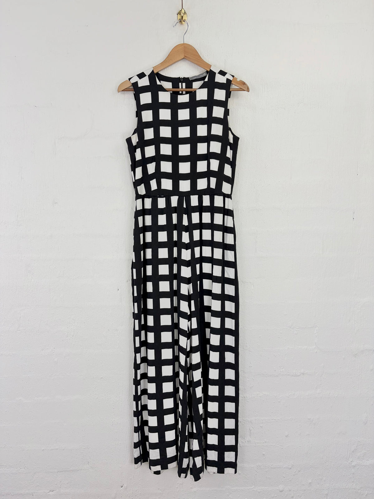 Elk Black & White Grid Pattern Bamboo Jumpsuit - AU8/10