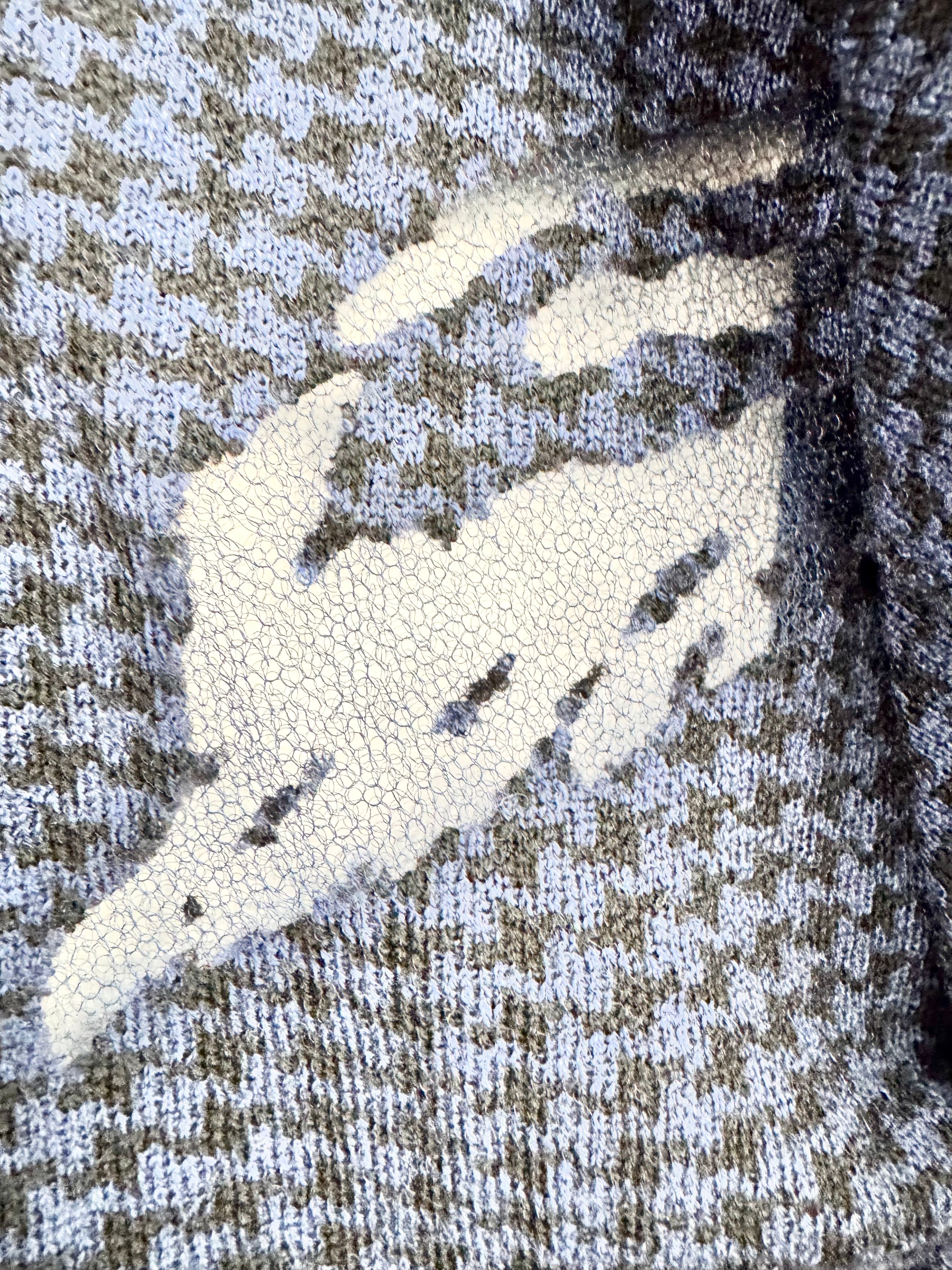 Scanlan Theodore Navy & Charcoal Houndstooth Pattern Mesh Match Cardigan - AU8/10