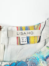 Lisa Ho Blue Marbled Crop Top - AU10