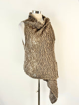 Sara Pacini Ash Grey Textured Knit Vest - AU8/10/12