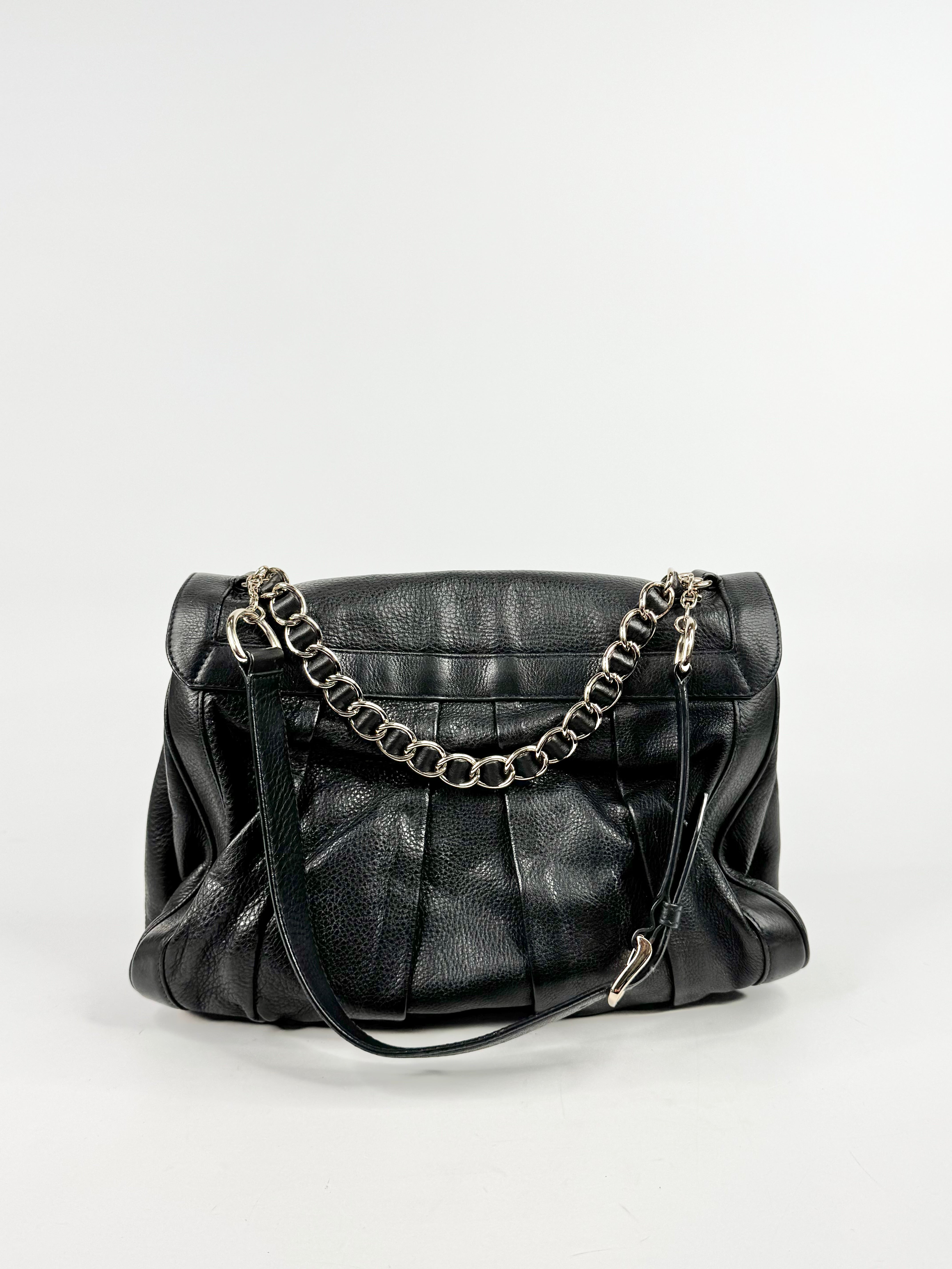 Bally Black Leather Shopper Shoulder Bag